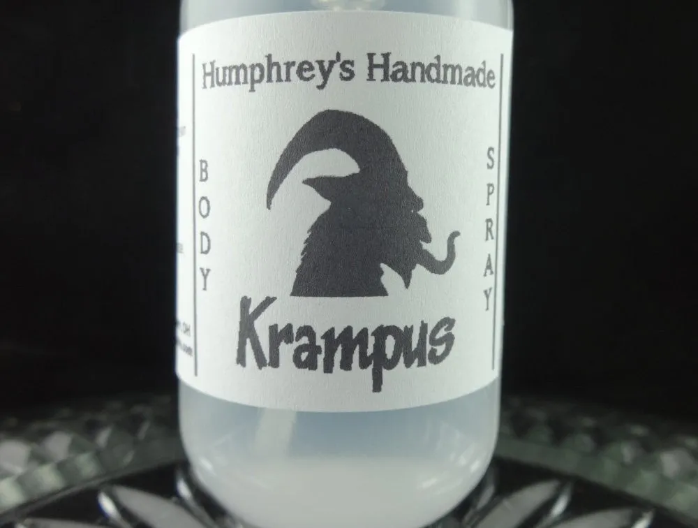 KRAMPUS Body Spray | Peppermint Scent | 2 oz | Christmas Horror