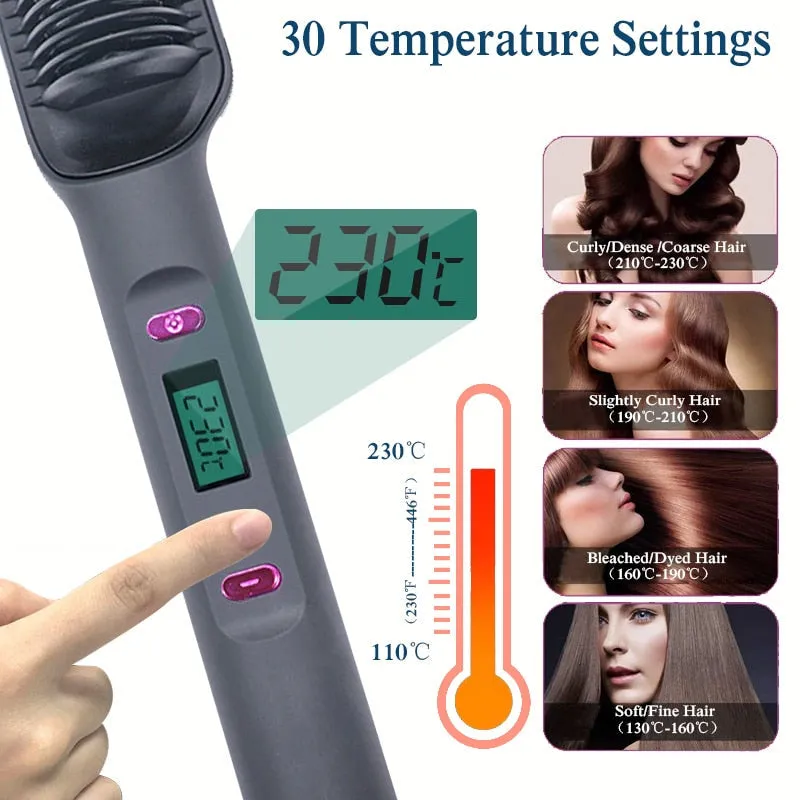 Lady Glams Electric Hot Comb Multi-functional Straight Hair Straightener Comb