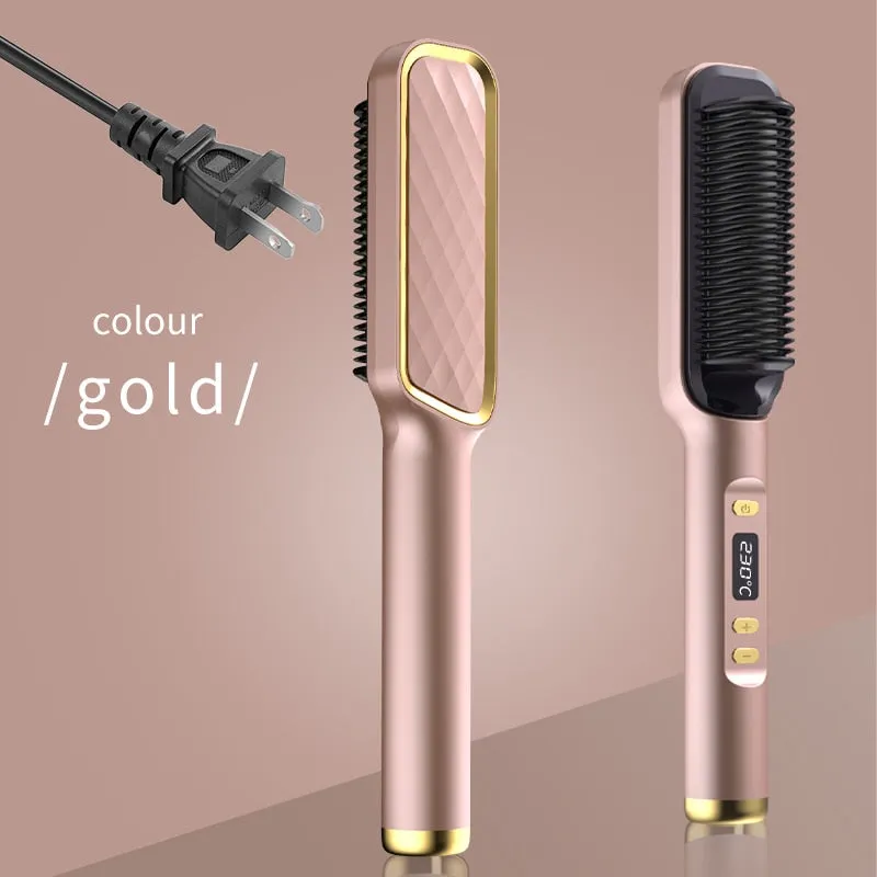 Lady Glams Electric Hot Comb Multi-functional Straight Hair Straightener Comb