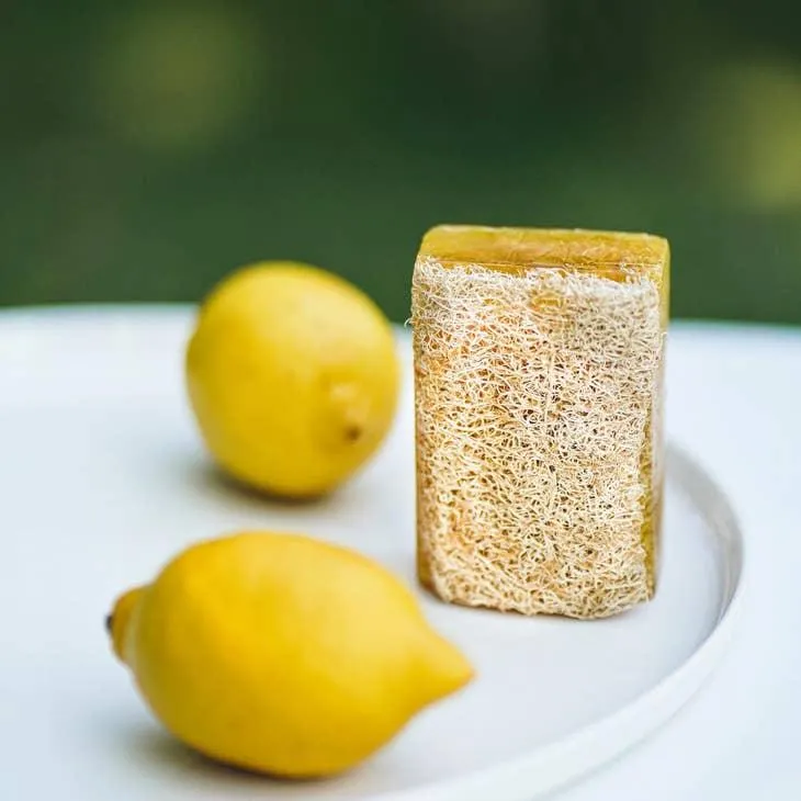 Lemon Soap with Loofah