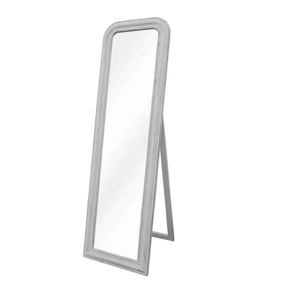 Light Grey Vintage Standing Mirror - 165 cm