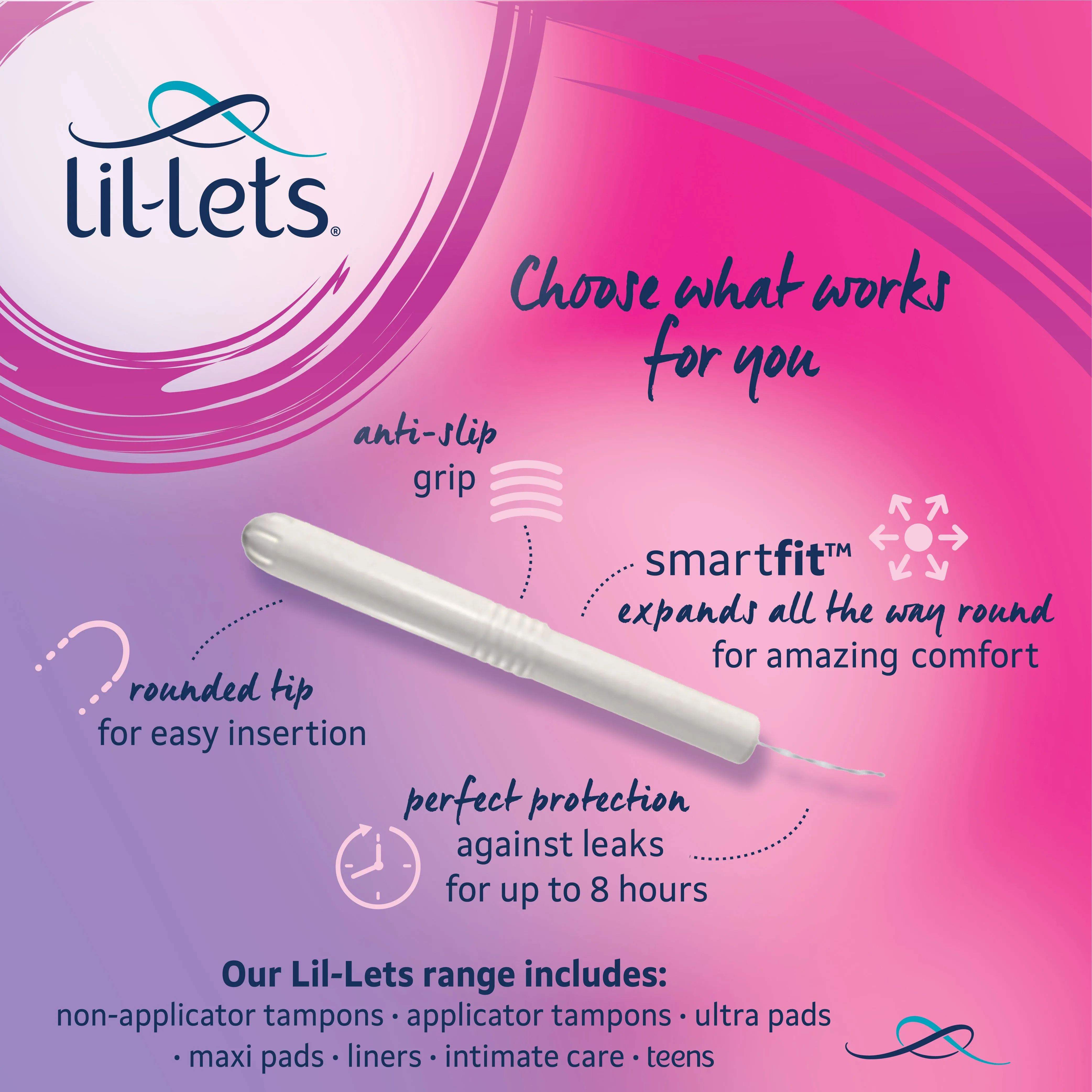 Lil-Lets Cardboard Super Applicator Tampons - Mega Pack x 144 Tampons