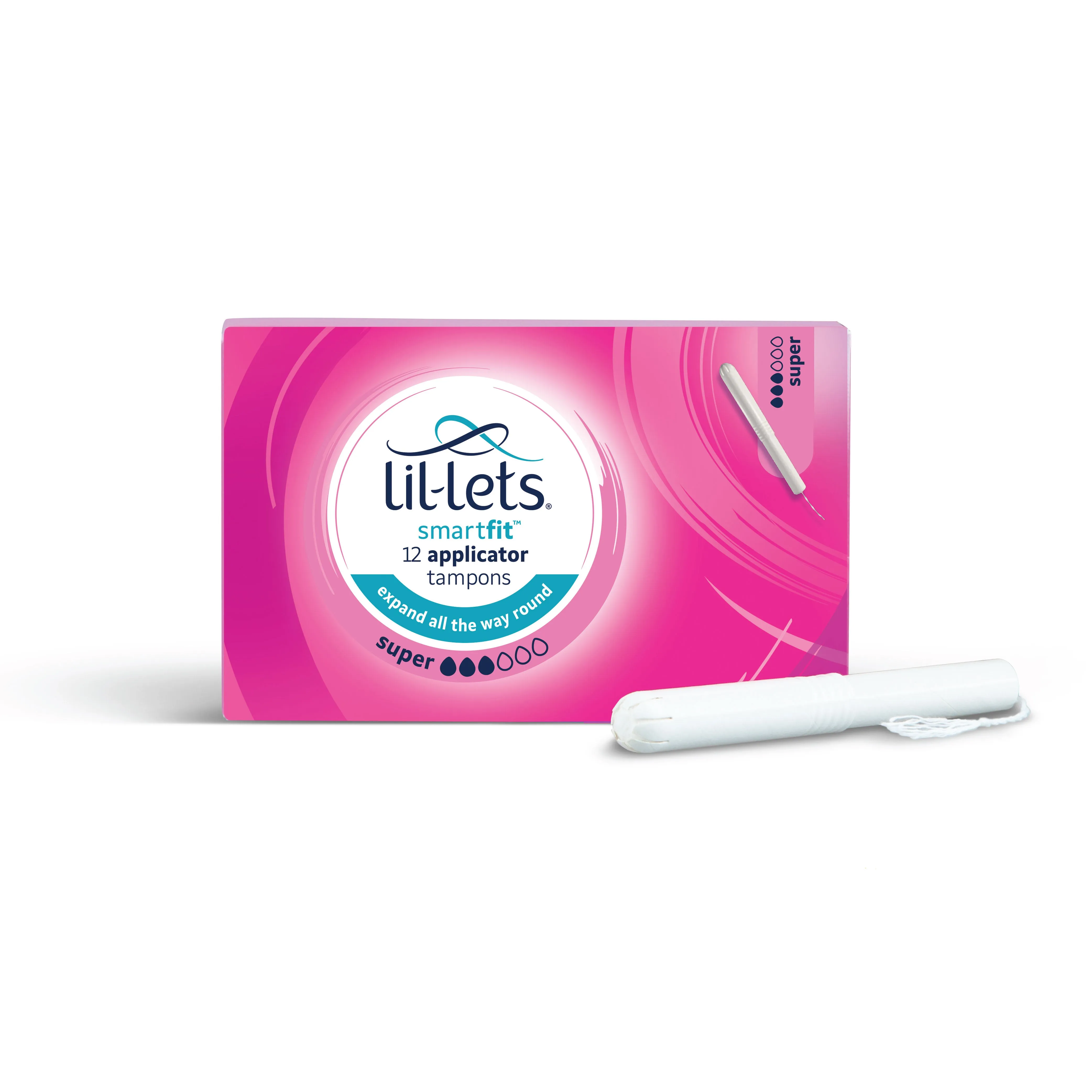 Lil-Lets Cardboard Super Applicator Tampons - Mega Pack x 144 Tampons