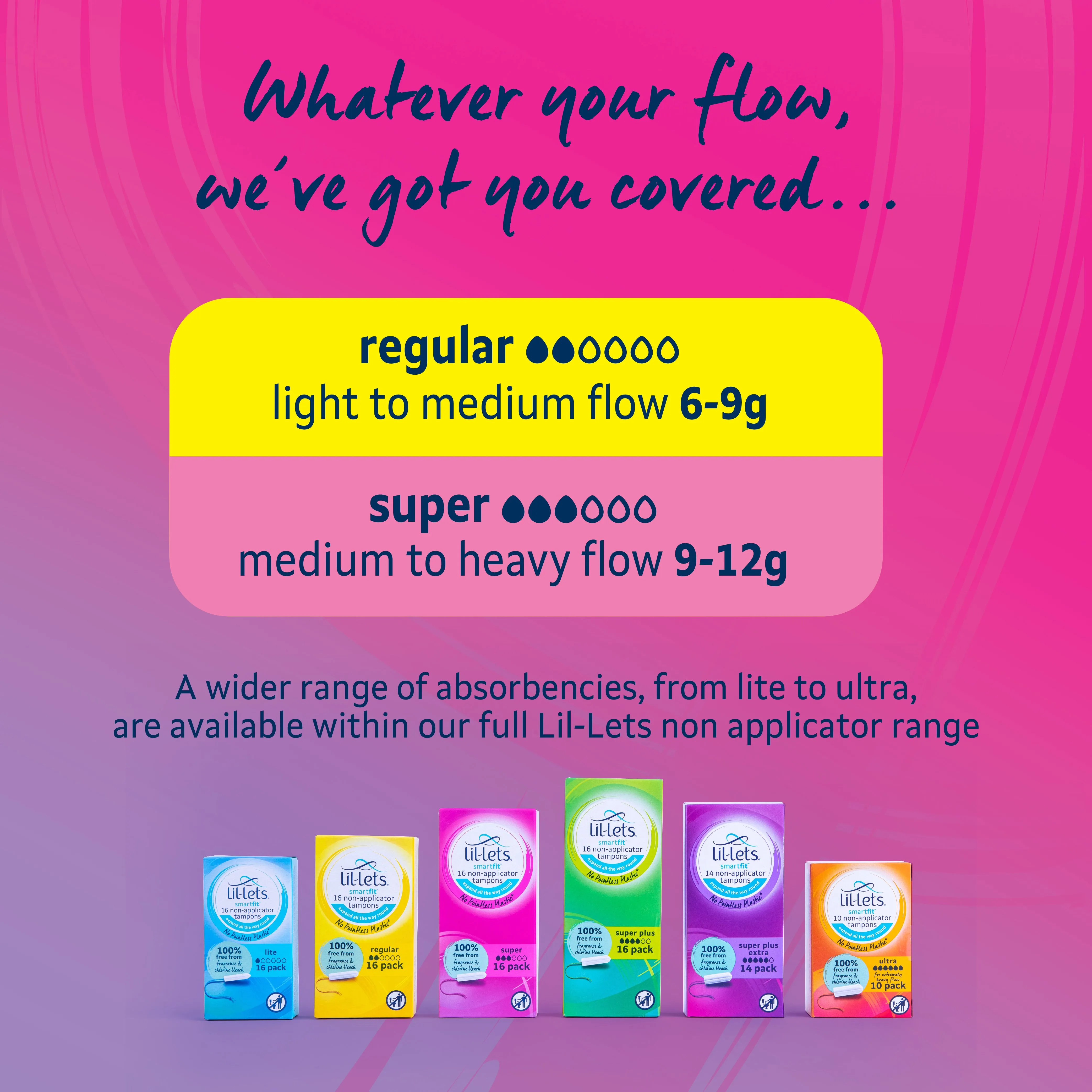 Lil-Lets Cardboard Super Applicator Tampons - Mega Pack x 144 Tampons