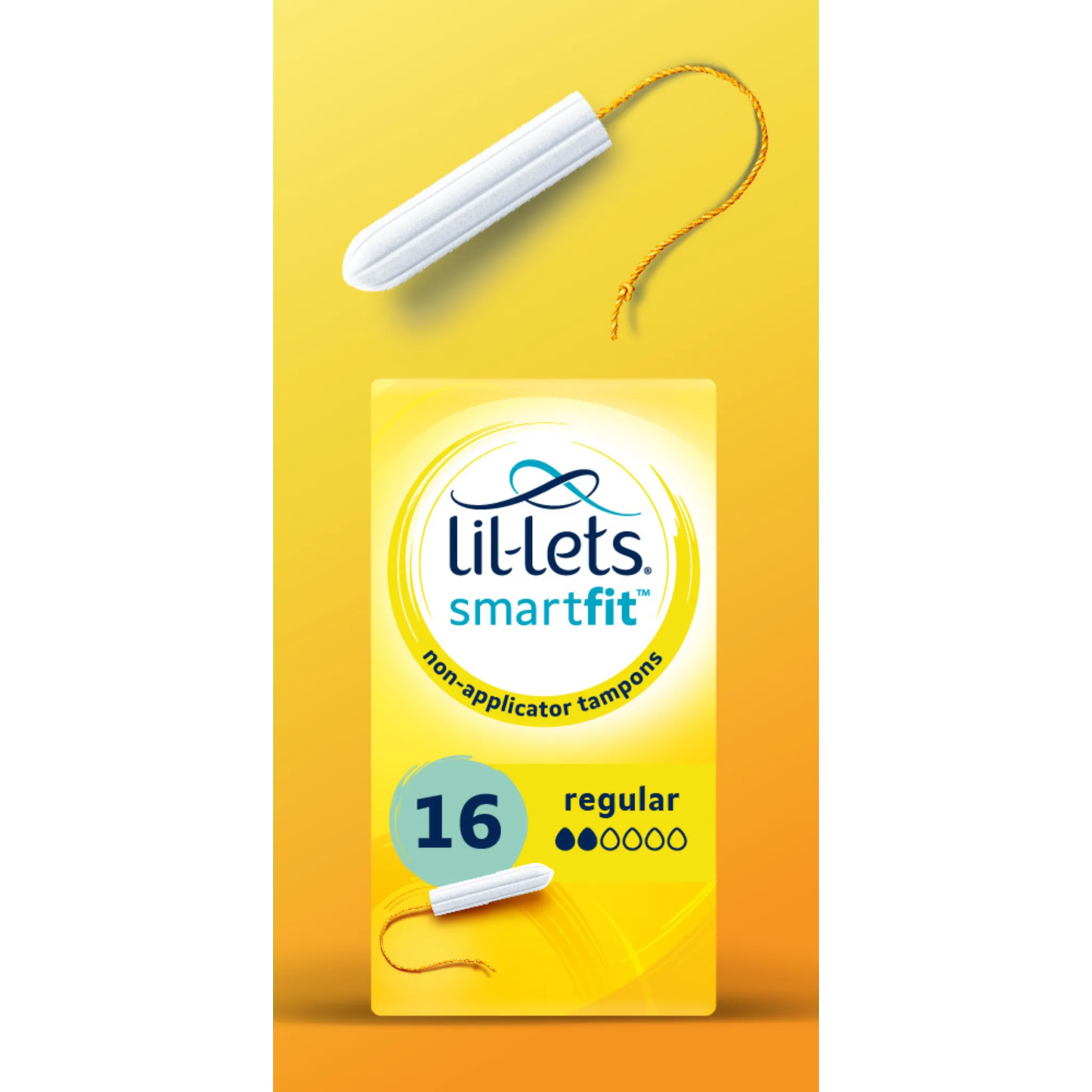 Lil-Lets Non-Applicator Regular Tampons - Mega pack x 96 - Light to Medium Flow