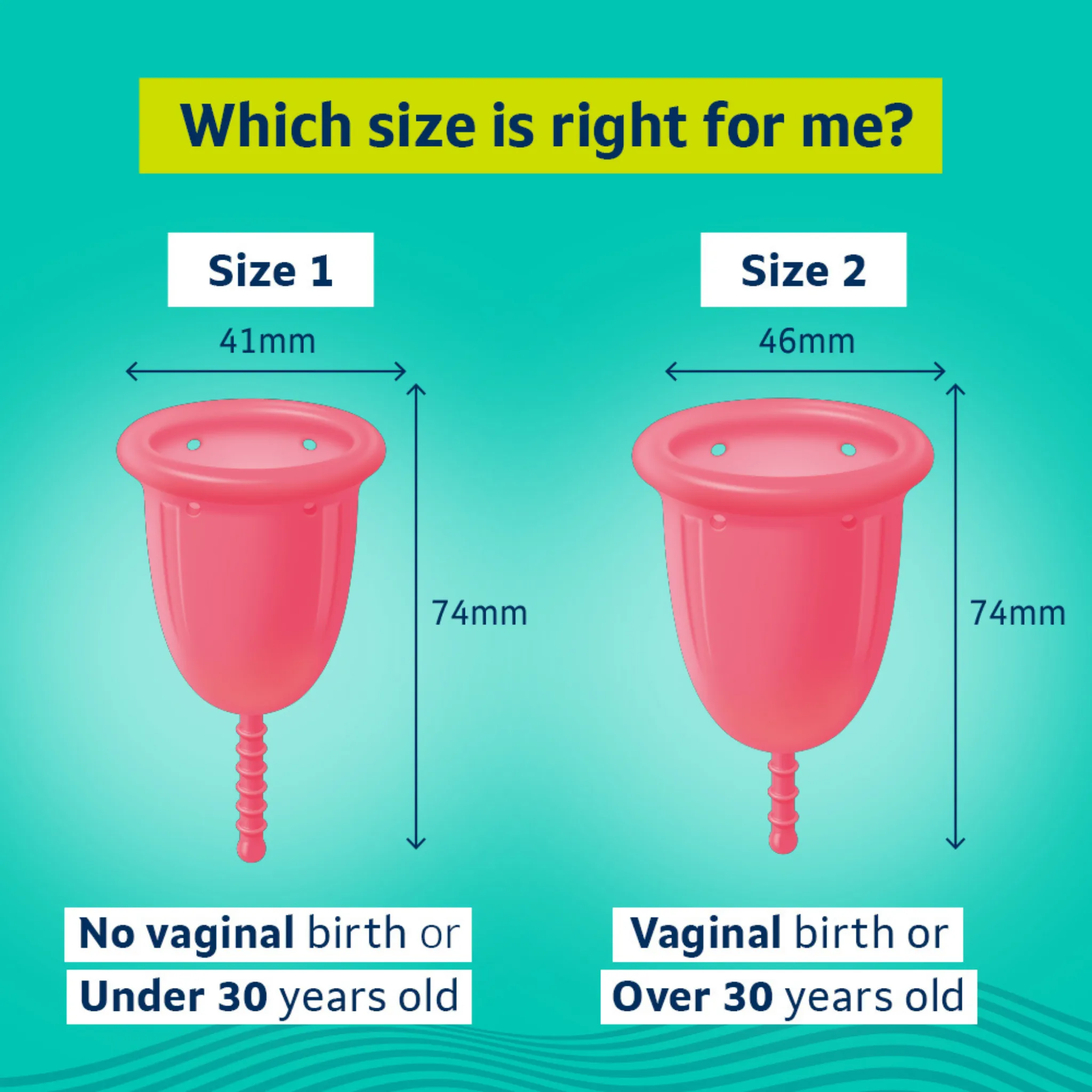 Lil-Lets Reusable Menstrual Cup - Size 1 - For those under 30yrs or Pre-birth.