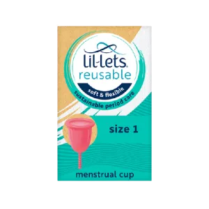 Lil-Lets Reusable Menstrual Cup - Size 1 - For those under 30yrs or Pre-birth.