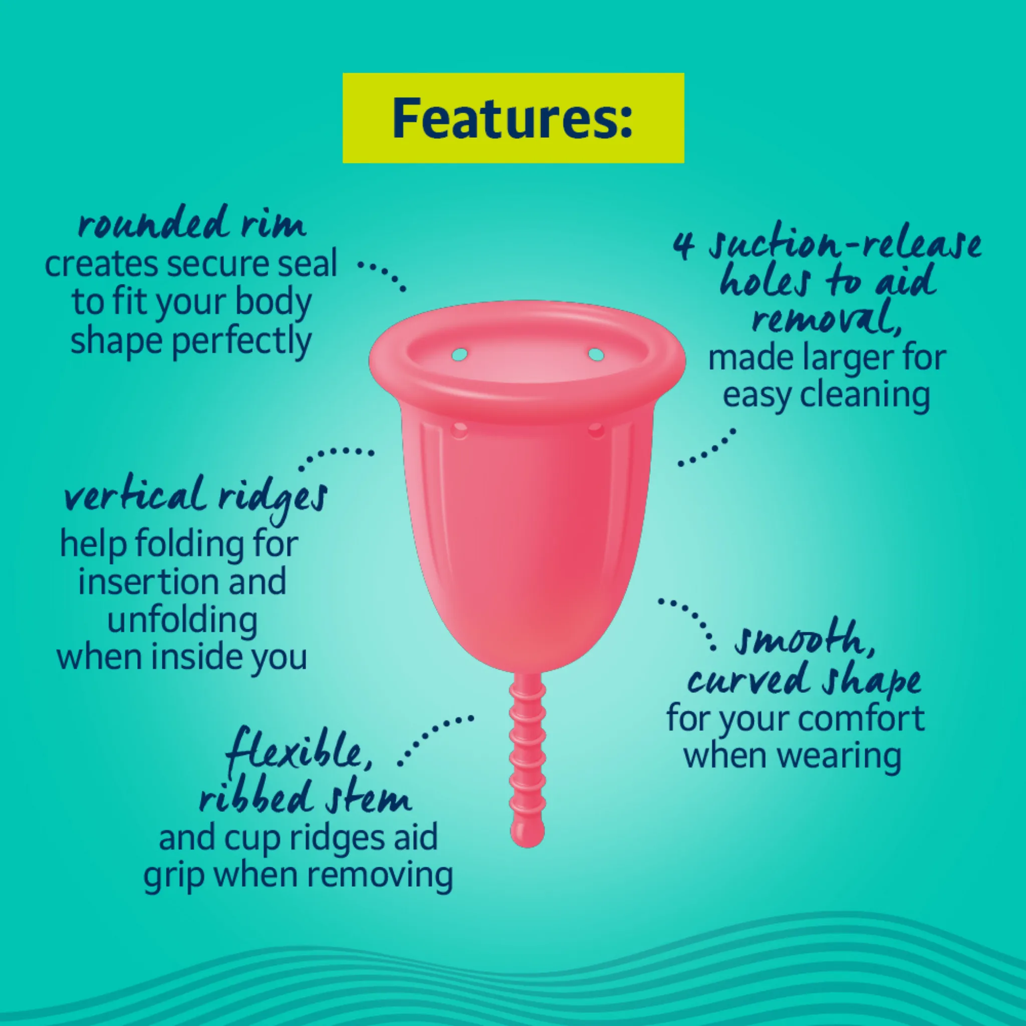 Lil-Lets Reusable Menstrual Cup - Size 1 - For those under 30yrs or Pre-birth.