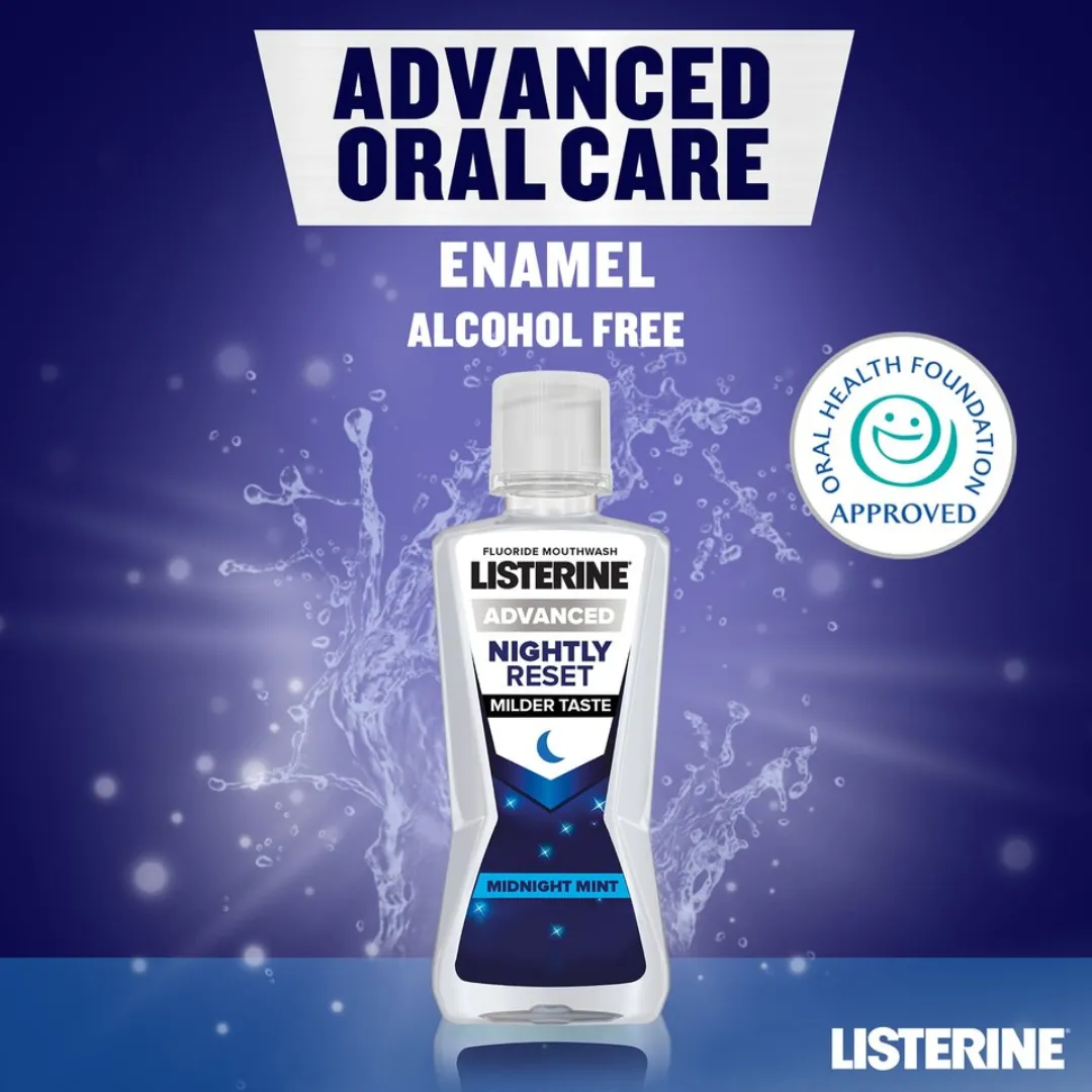 Listerine Advanced Nightly Reset Mouthwash 400ml (T)