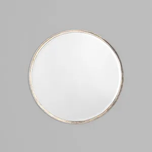 Looking Glass Round Mirror Antique Silver Custom Order 2-8 Weeks
