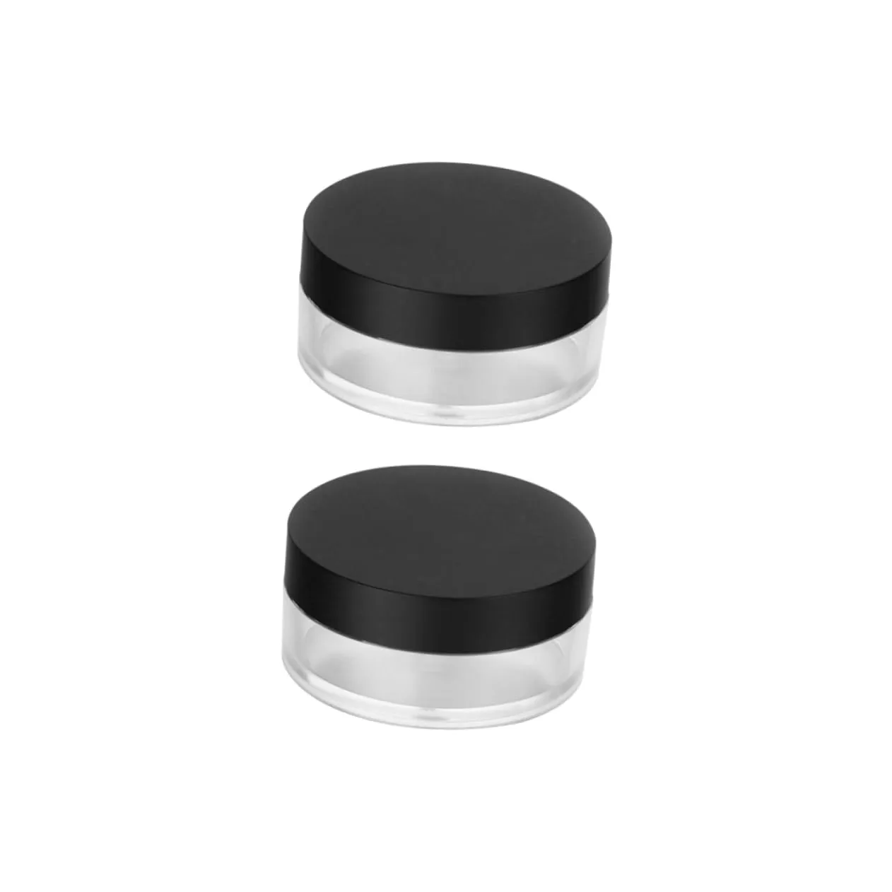 Loose Powder Box Set 2pcs Empty Powder Cases Makeup Case Puff Elastic Mesh Anti-leakage