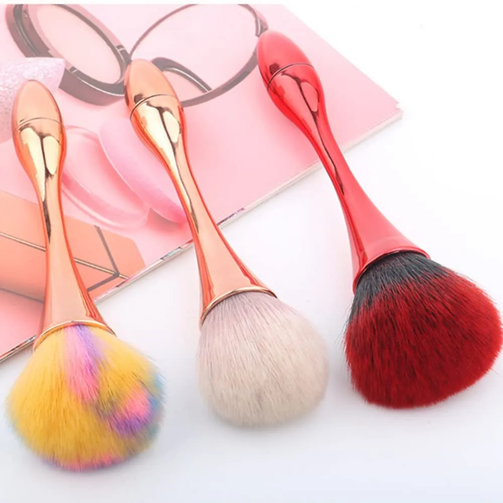 Loose Powder Makeup BrushMakeup Brush Soft Hair Mini Small Waist Makeup Brush Portable Loose Powder Brush Blush Brush Professional Cosmetics Beauty Makeup Special Soft Black Bottom Red Hair (rose gold