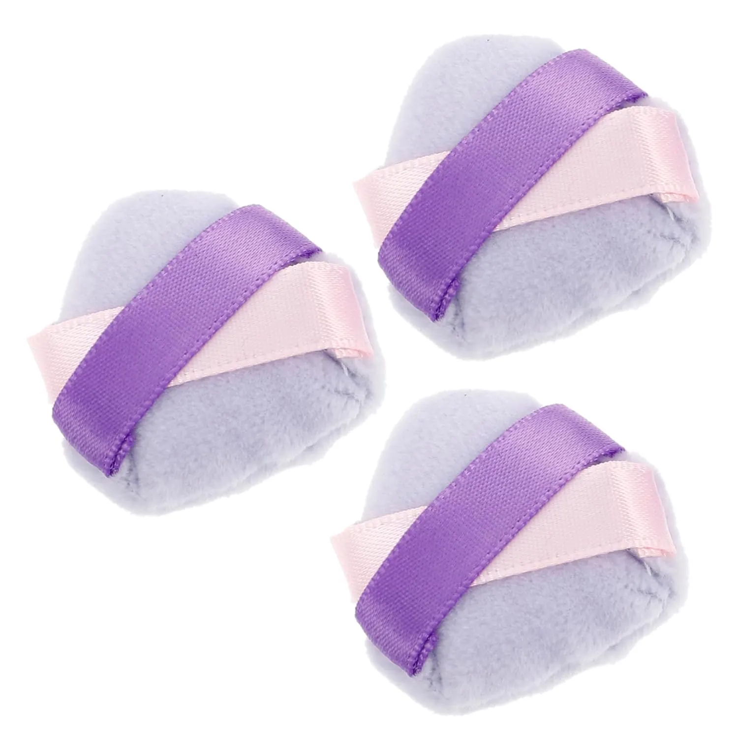 Loose Powder Puff Set 3pcs Face Powder Applicators Triangle Makeup Soft and Delicate for All Skin Types