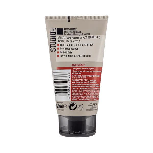 LOREAL PARIS MATT AND MESSY 8 HAIR GEL 150ML