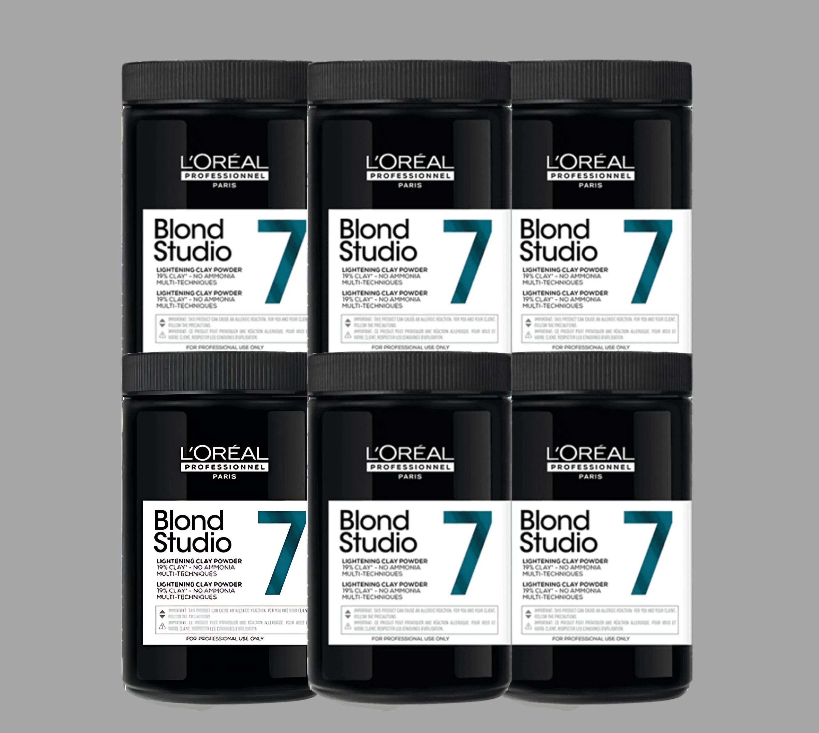 L'Oreal Professionnel Blond Studio Multi Techniques 7 Clay Lightening Powder x 6 Value Pack