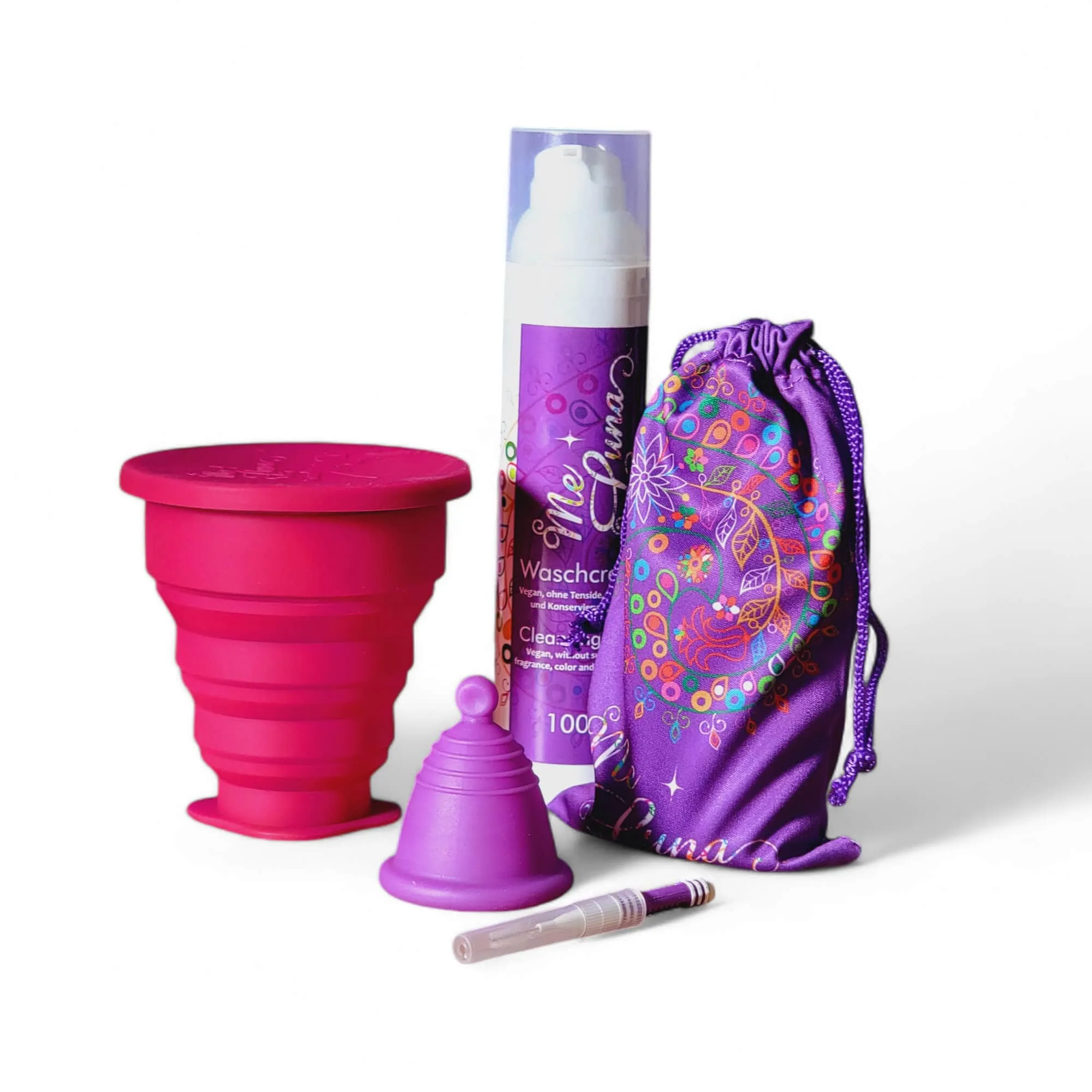 Low Cervix PURPLE Menstrual Cup Kit - Microwave Disinfection
