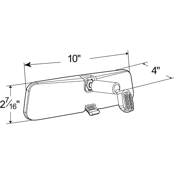 LTG 18302-5 Grote Inside Rear View Mirror (10")