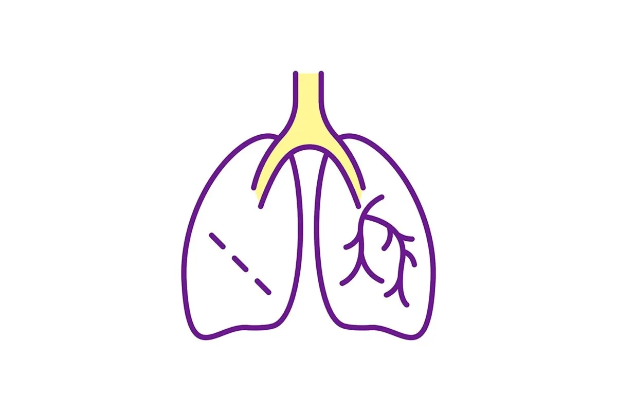 Lungs health care RGB color icons set