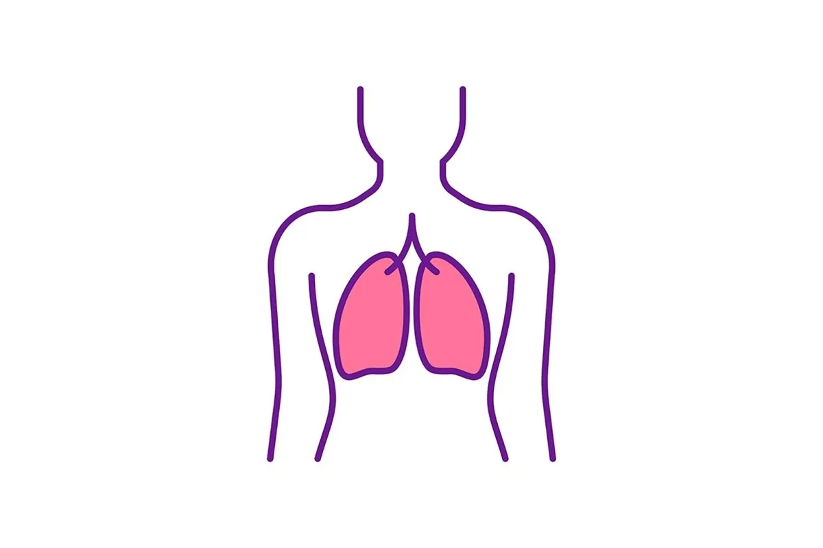 Lungs health care RGB color icons set