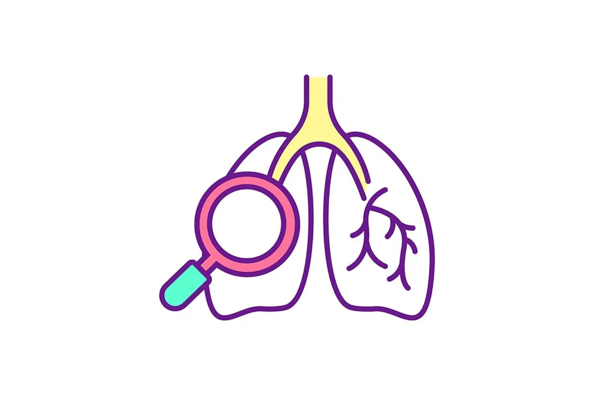 Lungs health care RGB color icons set