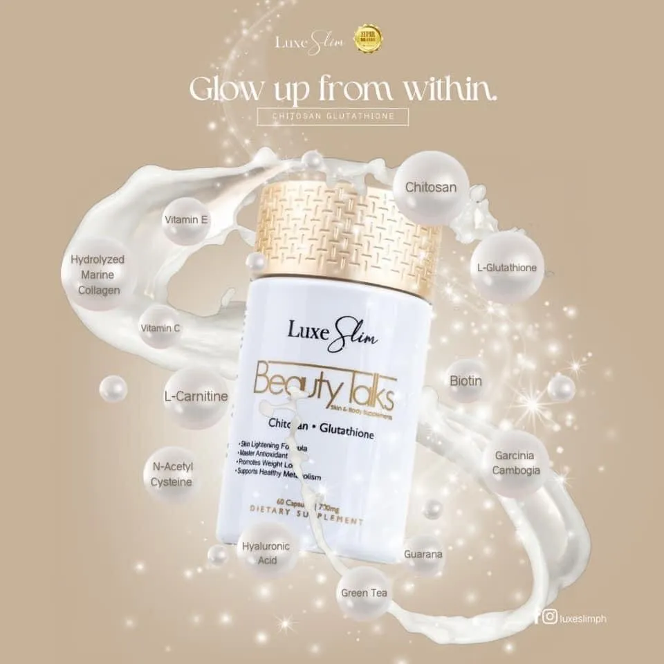 Luxe Skin  - Beauty Talks Skin and Body Supplements - Chitosan Glutathione 60 Capsules