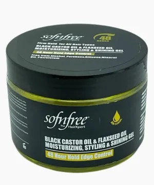 M And M Cosmetics Sof N Free Black Castor Oil & Flaxseed Styling And Shining Gel