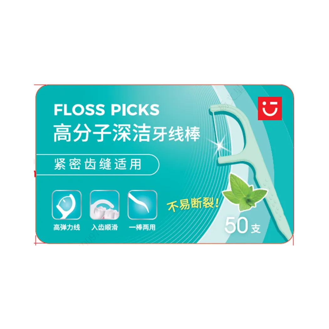 Macromolecule Thin Mint Dental Flossers (50 pcs×3 Packs)