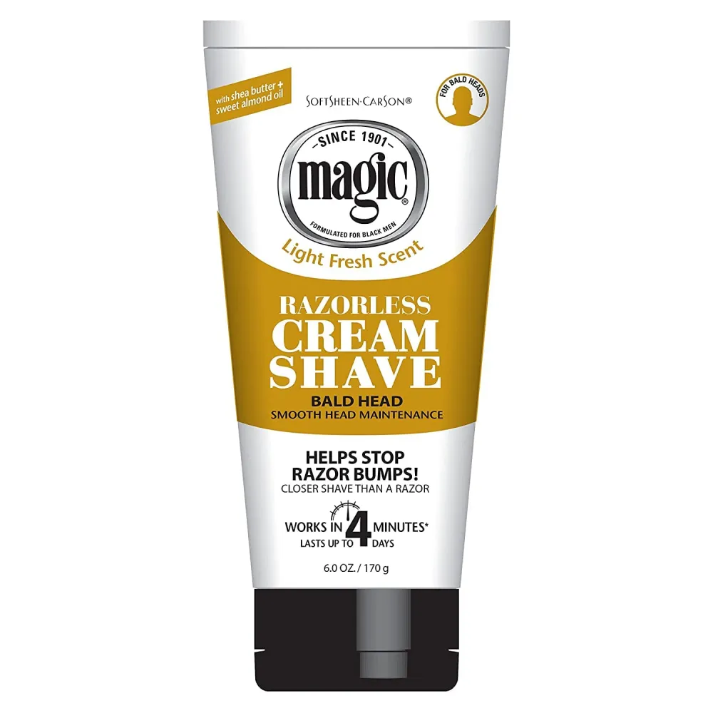Magic Bald Head Razorless Cream Shave 6 OZ