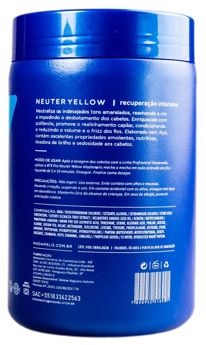 Mask Pro Neuter Yellow Matizer 1KG - Madamelis