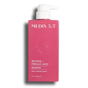 MEDIX 5.5 Retinol   Ferulic acid age rewind body treatment cream كريم الجسم بالريتينول   حمض الفيروليك من ميديكس