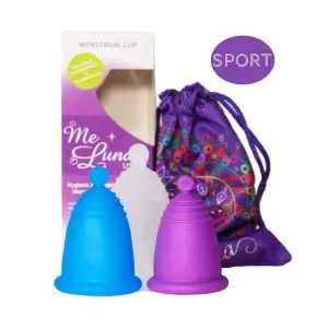 MeLuna Menstrual Cup (USA/FDA version) Ball Handle, SPORT