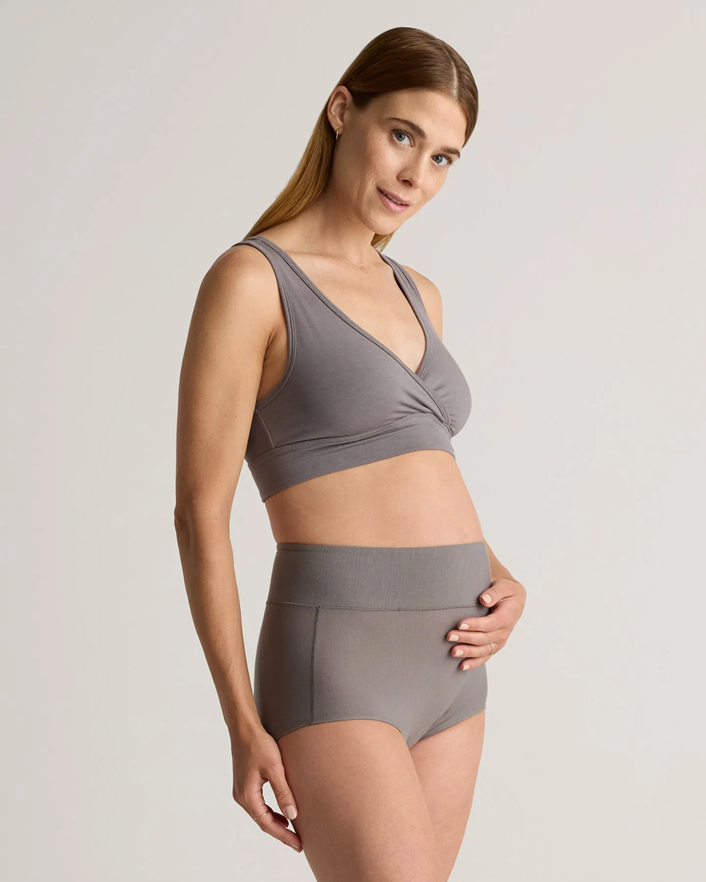 Micromodal Crossover Maternity & Postpartum Bralette (2-Pack)