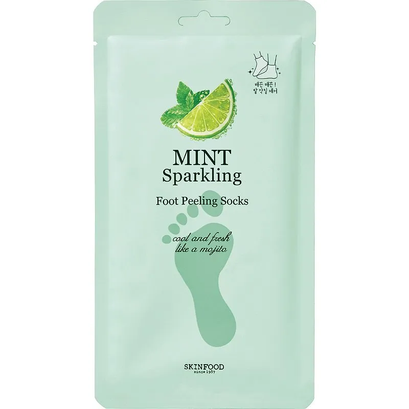 Mint Sparkling Foot Peeling Socks
