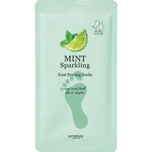 Mint Sparkling Foot Peeling Socks