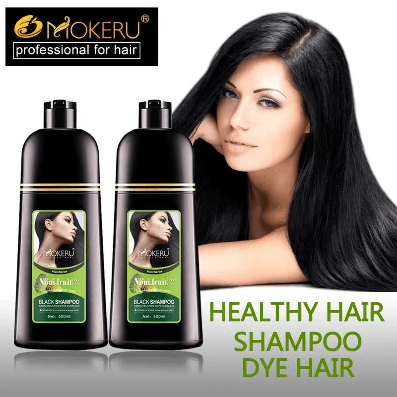 MOKERU Shampoo Noni Fruit Black Hair Dye - 500ml