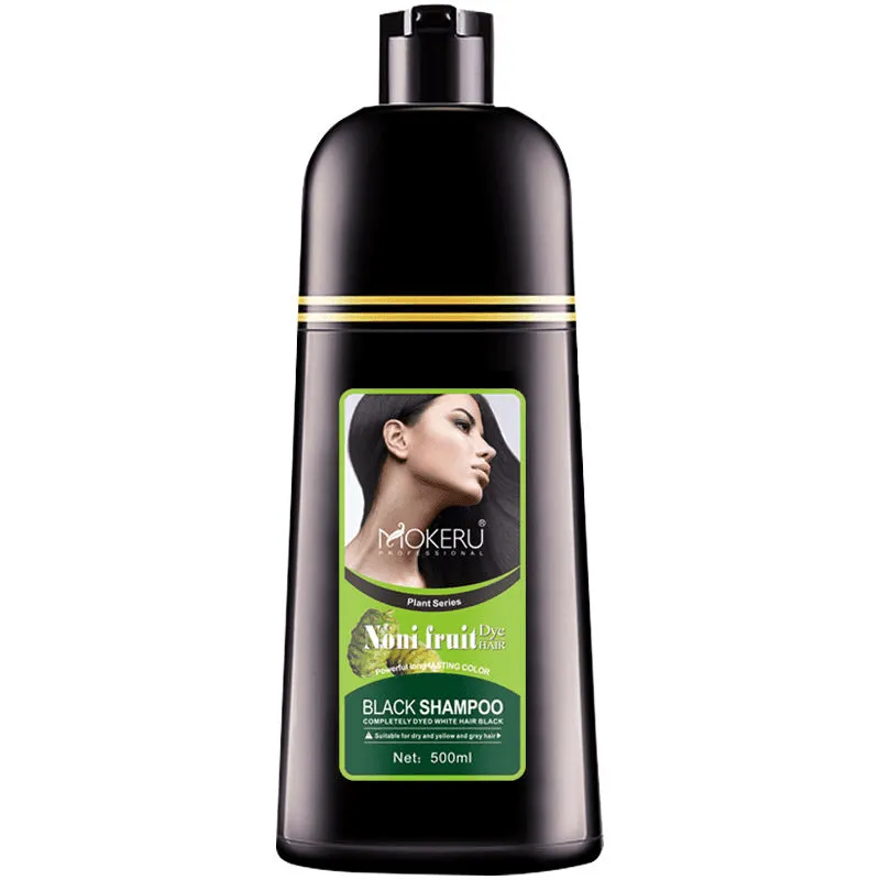 MOKERU Shampoo Noni Fruit Black Hair Dye - 500ml
