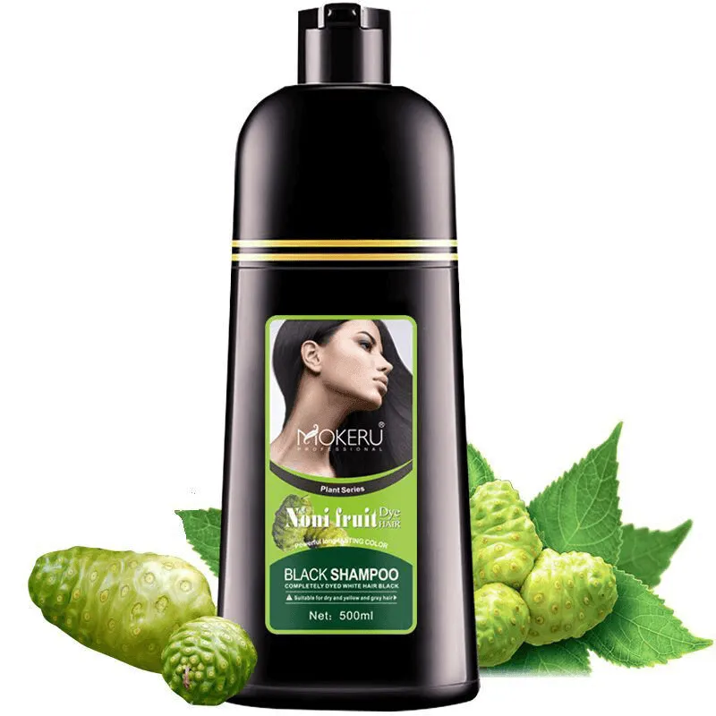 MOKERU Shampoo Noni Fruit Black Hair Dye - 500ml