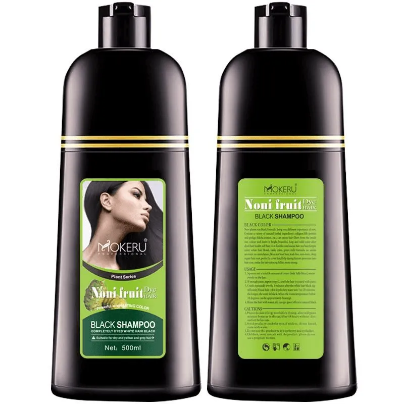 MOKERU Shampoo Noni Fruit Black Hair Dye - 500ml