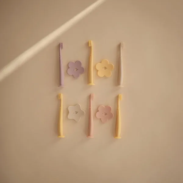 Mushie Flower Training Toothbrush Blush