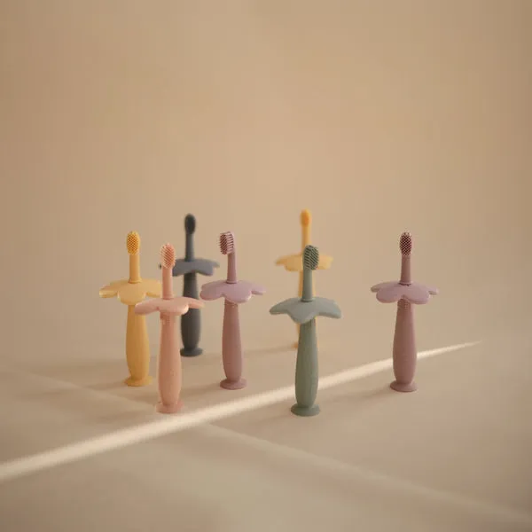 Mushie Flower Training Toothbrush Blush