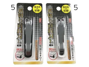 Nail clippers Straight blade L White Black
