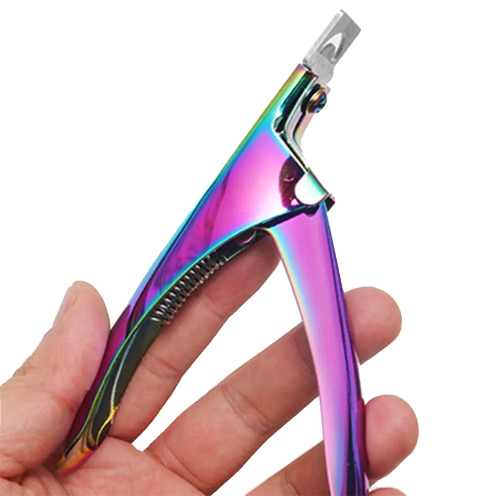 Nail Scissor False Nail Clipper Acrylic Nail Tips Cutter Manicure Tool Multicolor
