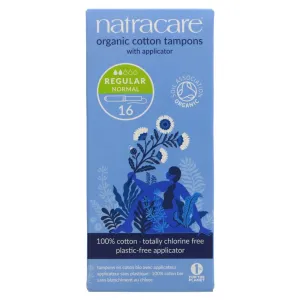 Natracare Organic Cotton Tampons with Applicator Regular - 16 Tampons