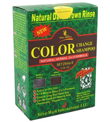 Natural Dark Brown Color Rinse (6 single-use packets)
