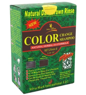 Natural Dark Brown Color Rinse (6 single-use packets)