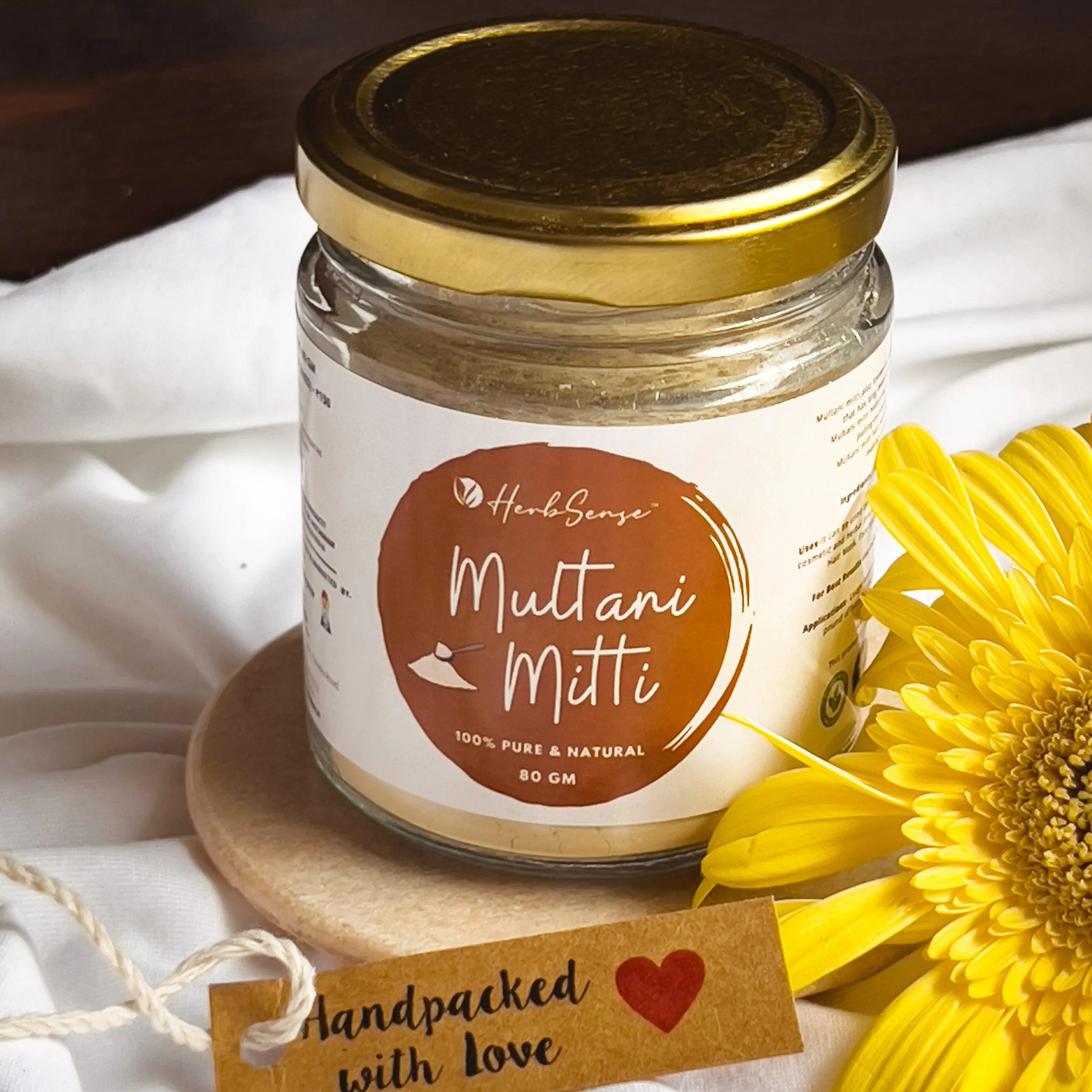 Natural Multani Mitti Powder- 80 GM | Oil Control, Skin Cleansing, Acne & Pimple Care | Glass Jar Packaging
