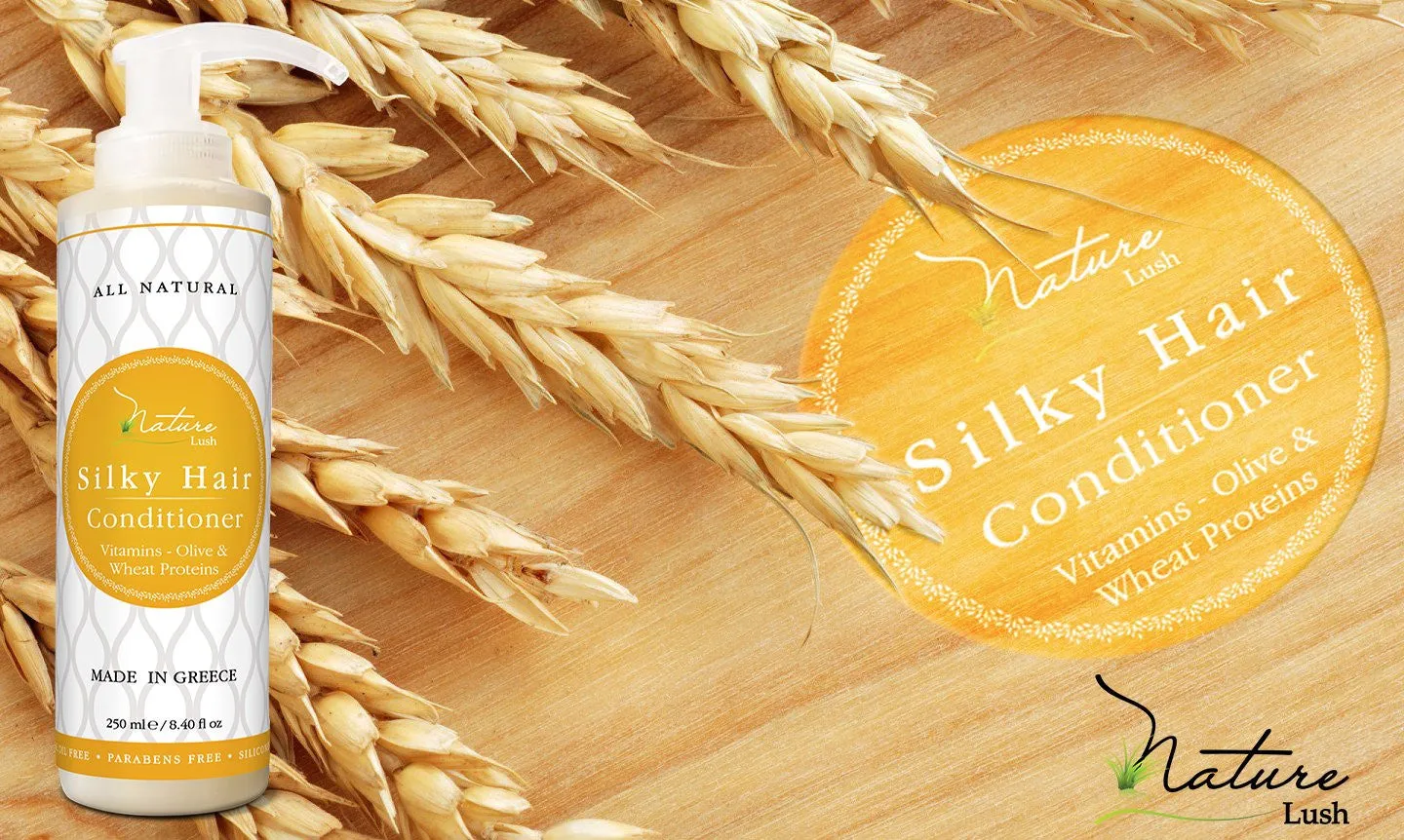 Nature Lush Organic Olive Silky Hair Conditioner - Sulfate Free Treatment