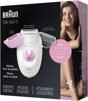 New in box! Braun Silk-epil 3-3270 Epilator! Reveals and removes even the finest hairs that other epilators don't show