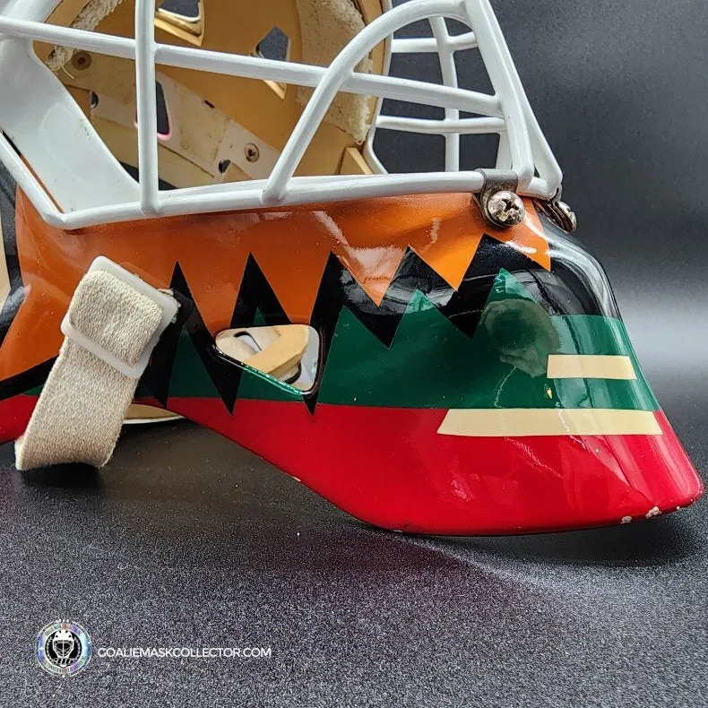 Nikolai Khabibulin Goalie Mask Game Worn 1998 Phoenix Coyotes Made and Painted by Greg Harrison-SOLD