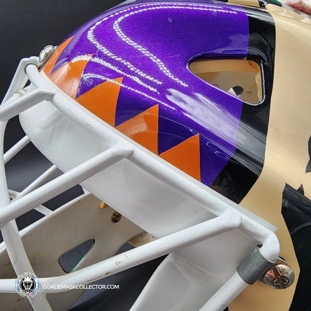Nikolai Khabibulin Goalie Mask Game Worn 1998 Phoenix Coyotes Made and Painted by Greg Harrison-SOLD